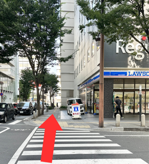 ローソンに向かう横断歩道